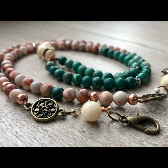 Boho Beaded Necklace/Mask Lanyard - Picture 4 of 9